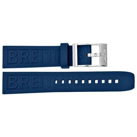 breitling blue rubber strap for sale|Breitling 20mm tang rubber strap.